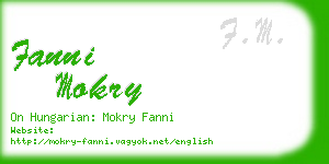 fanni mokry business card